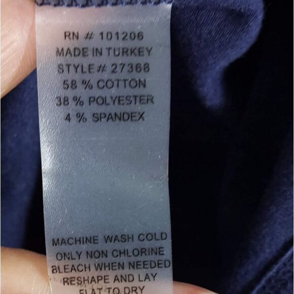 Soft Surroundings Womens Zipper Pullover Top Blue Size XS Pocket Long Sleeve - Picture 7 of 7